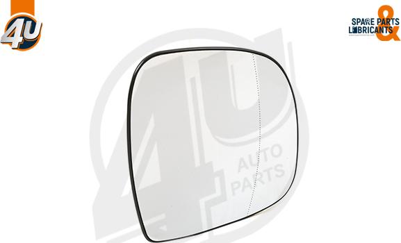 4U Autoparts 41498MR - Spoguļstikls, Ārējais atpakaļskata spogulis adetalas.lv