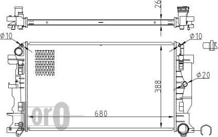 ABAKUS 054-017-0035-B - Radiators, Motora dzesēšanas sistēma adetalas.lv