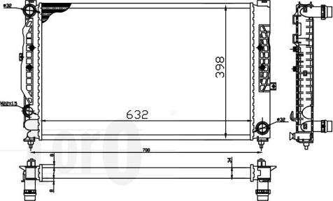 ABAKUS 053-017-0055 - Radiators, Motora dzesēšanas sistēma adetalas.lv