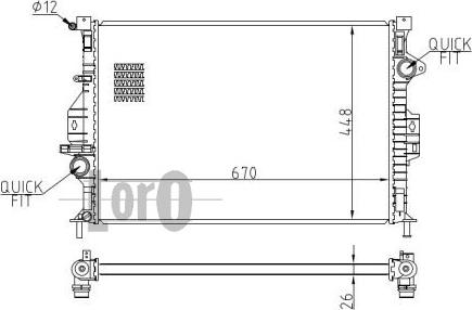 ABAKUS 017-017-0050-B - Radiators, Motora dzesēšanas sistēma adetalas.lv