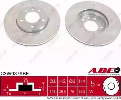 ABE C3W037ABE - Bremžu diski adetalas.lv