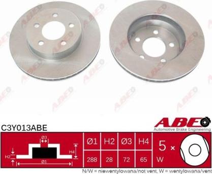 ABE C3Y013ABE - Bremžu diski adetalas.lv