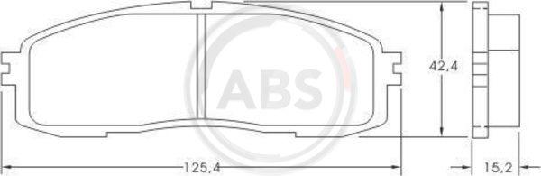 A.B.S. 36626 - Bremžu uzliku kompl., Disku bremzes adetalas.lv