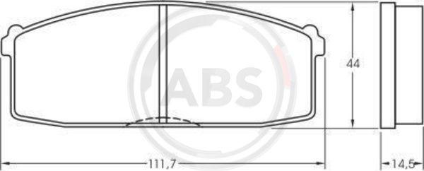 A.B.S. 36158 - Bremžu uzliku kompl., Disku bremzes adetalas.lv