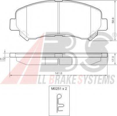 A.B.S. 37625 OE - Bremžu uzliku kompl., Disku bremzes adetalas.lv