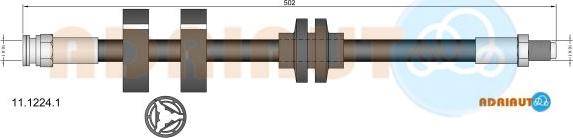Adriauto 11.1224.1 - Bremžu šļūtene adetalas.lv