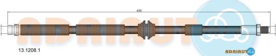 Adriauto 13.1208.1 - Bremžu šļūtene adetalas.lv
