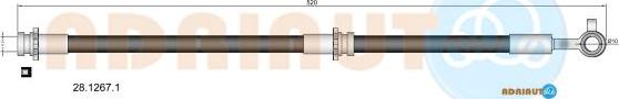 Adriauto 28.1267.1 - Bremžu šļūtene adetalas.lv
