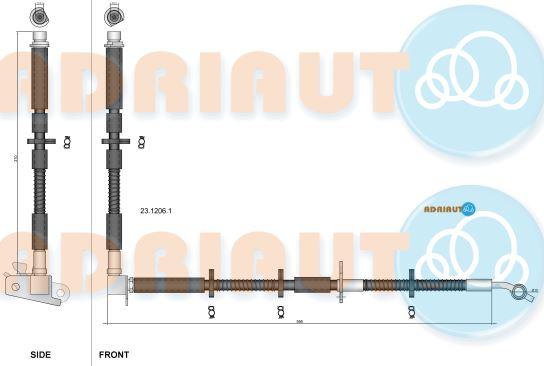 Adriauto 23.1206.1 - Bremžu šļūtene adetalas.lv