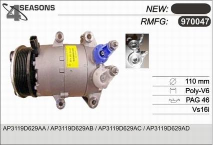 AHE 970047 - Kompresors, Gaisa kond. sistēma adetalas.lv