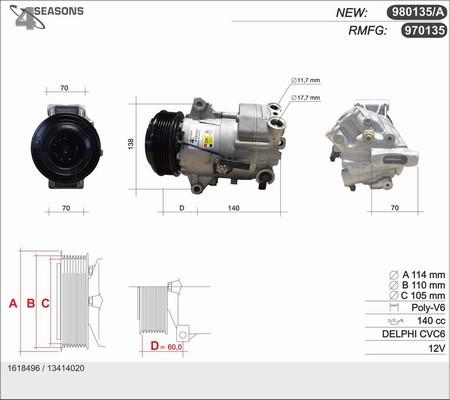 AHE 970135 - Kompresors, Gaisa kond. sistēma adetalas.lv