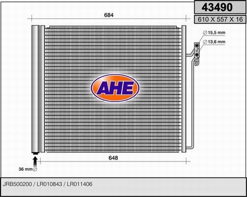 AHE 43490 - Kondensators, Gaisa kond. sistēma adetalas.lv