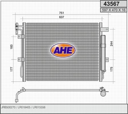 AHE 43567 - Kondensators, Gaisa kond. sistēma adetalas.lv