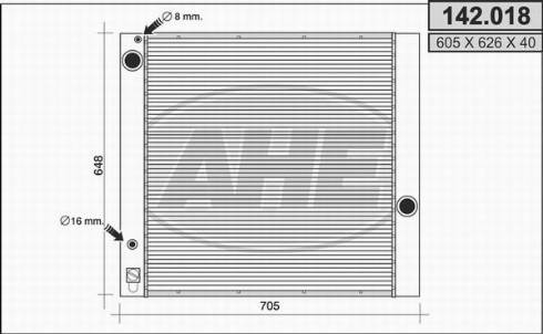 AHE 142.018 - Radiators, Motora dzesēšanas sistēma adetalas.lv