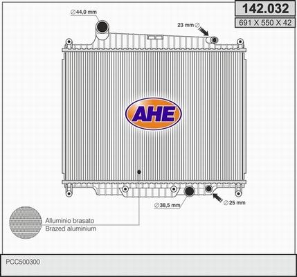 AHE 142.032 - Radiators, Motora dzesēšanas sistēma adetalas.lv