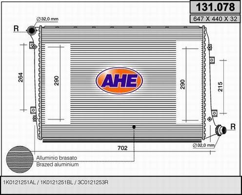 AHE 131.078 - Radiators, Motora dzesēšanas sistēma adetalas.lv