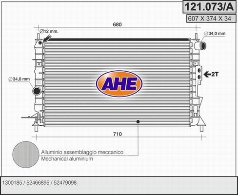 AHE 121.073/A - Radiators, Motora dzesēšanas sistēma adetalas.lv