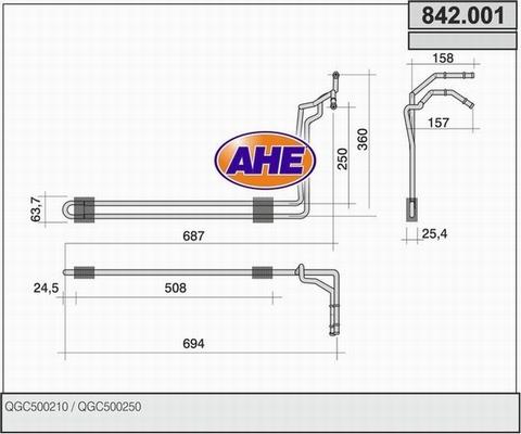 AHE 842.001 - Eļļas radiators, Motoreļļa adetalas.lv