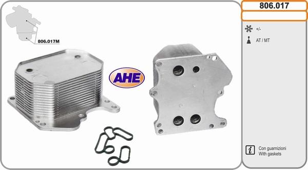 AHE 806.017 - Eļļas radiators, Motoreļļa adetalas.lv