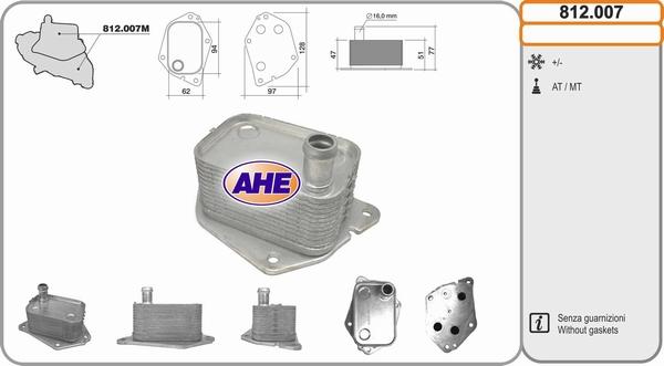 AHE 812.007 - Eļļas radiators, Motoreļļa adetalas.lv