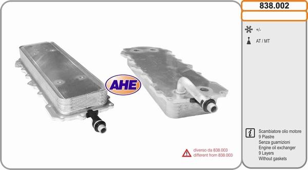 AHE 838.002 - Eļļas radiators, Motoreļļa adetalas.lv