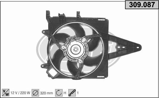 AHE 309.087 - Ventilators, Motora dzesēšanas sistēma adetalas.lv