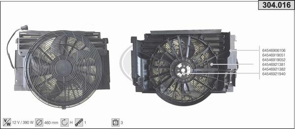 AHE 304.016 - Ventilators, Motora dzesēšanas sistēma adetalas.lv