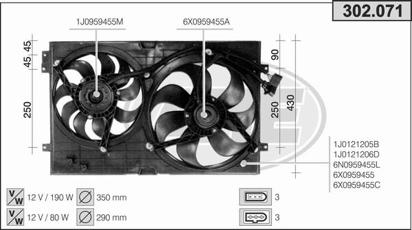 AHE 302.071 - Ventilators, Motora dzesēšanas sistēma adetalas.lv