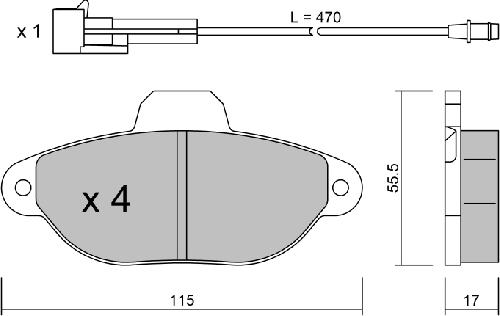 AISIN BPFI-1001 - Bremžu uzliku kompl., Disku bremzes adetalas.lv