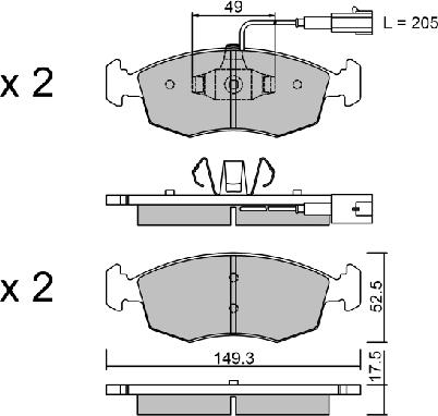 AISIN BPFI-1007 - Bremžu uzliku kompl., Disku bremzes adetalas.lv