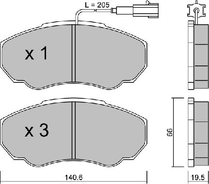 AISIN BPFI-1010 - Bremžu uzliku kompl., Disku bremzes adetalas.lv