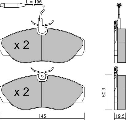 AISIN BPFI-1011 - Bremžu uzliku kompl., Disku bremzes adetalas.lv