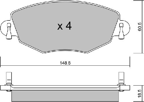 AISIN BPFO-1005 - Bremžu uzliku kompl., Disku bremzes adetalas.lv