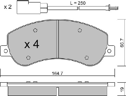 AISIN BPFO-1014 - Bremžu uzliku kompl., Disku bremzes adetalas.lv