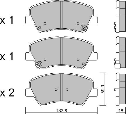 AISIN BPHY-1006 - Bremžu uzliku kompl., Disku bremzes adetalas.lv