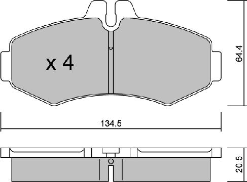 AISIN BPMB-1011 - Bremžu uzliku kompl., Disku bremzes adetalas.lv