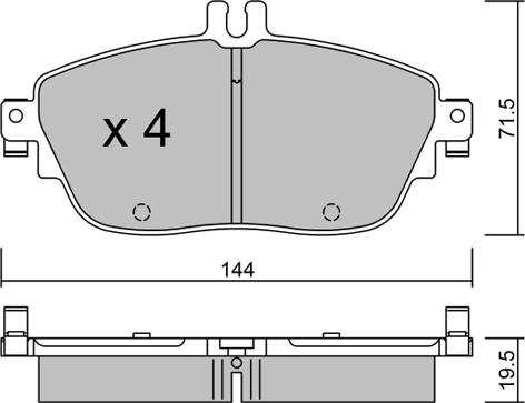 AISIN BPMB-1024 - Bremžu uzliku kompl., Disku bremzes adetalas.lv