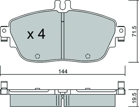 AISIN BPMB-1020 - Bremžu uzliku kompl., Disku bremzes adetalas.lv