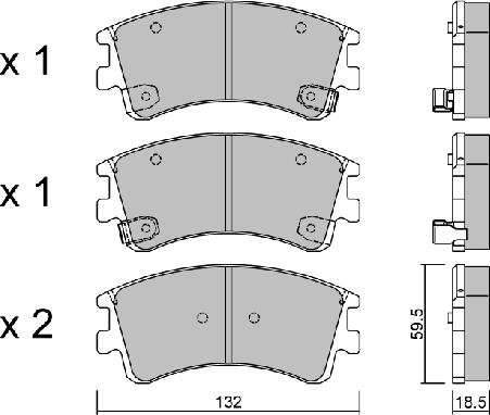 AISIN BPMZ-1001 - Bremžu uzliku kompl., Disku bremzes adetalas.lv