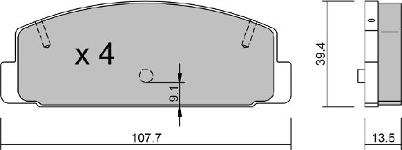 AISIN BPMZ-2901 - Bremžu uzliku kompl., Disku bremzes adetalas.lv