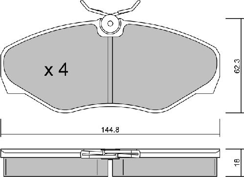 AISIN BPNI-1006 - Bremžu uzliku kompl., Disku bremzes adetalas.lv