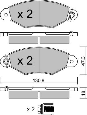 AISIN BPNI-1003 - Bremžu uzliku kompl., Disku bremzes adetalas.lv