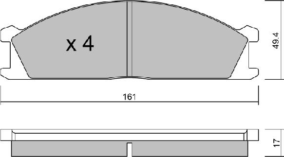 AISIN BPNI-1011 - Bremžu uzliku kompl., Disku bremzes adetalas.lv