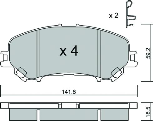 AISIN BPNI-1022 - Bremžu uzliku kompl., Disku bremzes adetalas.lv