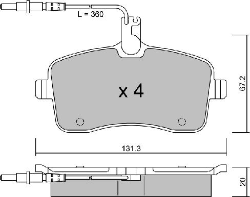 AISIN BPPE-1009 - Bremžu uzliku kompl., Disku bremzes adetalas.lv