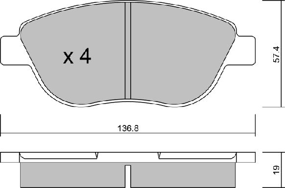 AISIN BPPE-1004 - Bremžu uzliku kompl., Disku bremzes adetalas.lv