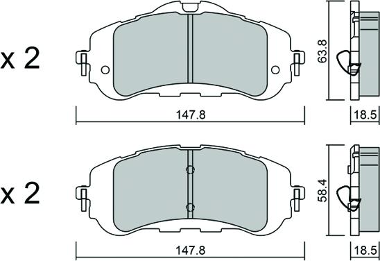 AISIN BPPE-1023 - Bremžu uzliku kompl., Disku bremzes adetalas.lv