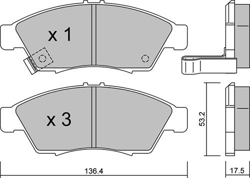 AISIN BPSZ-1003 - Bremžu uzliku kompl., Disku bremzes adetalas.lv