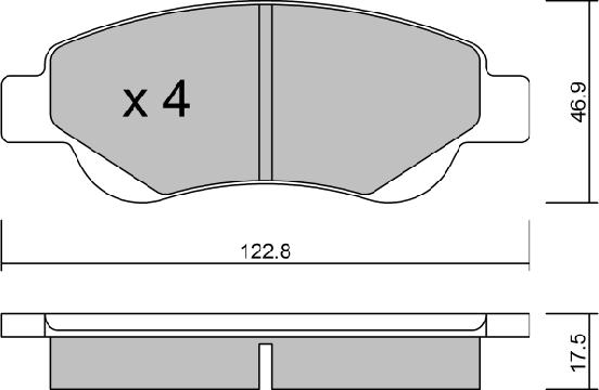 AISIN BPTO-1008 - Bremžu uzliku kompl., Disku bremzes adetalas.lv