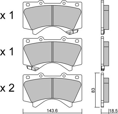 AISIN BPTO-1024 - Bremžu uzliku kompl., Disku bremzes adetalas.lv